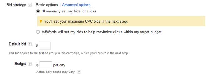 Adwords Bid Strategy