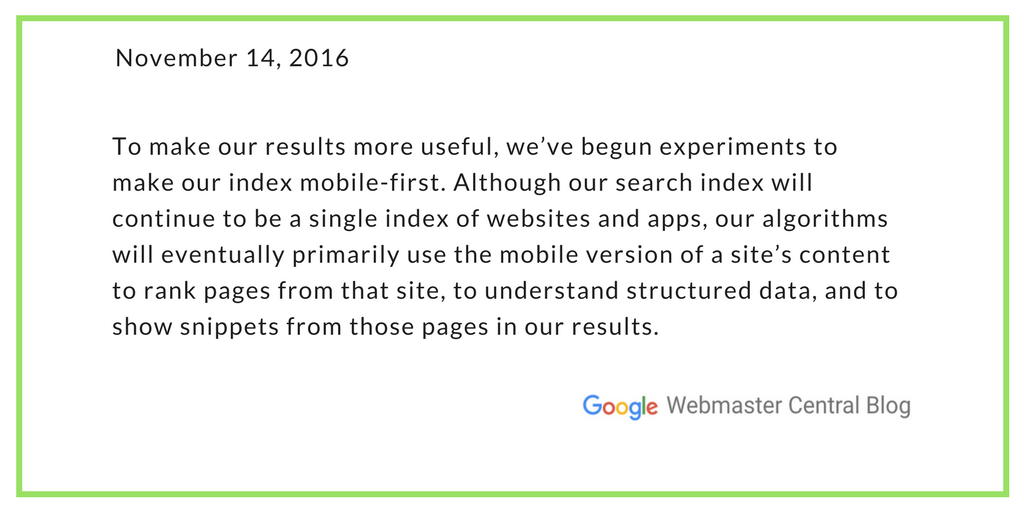 Google to shift algorithms to use "mobile-first" indexing