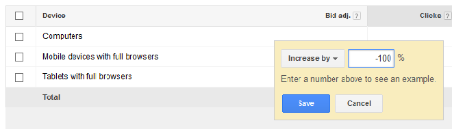 Mobile bid adjustment